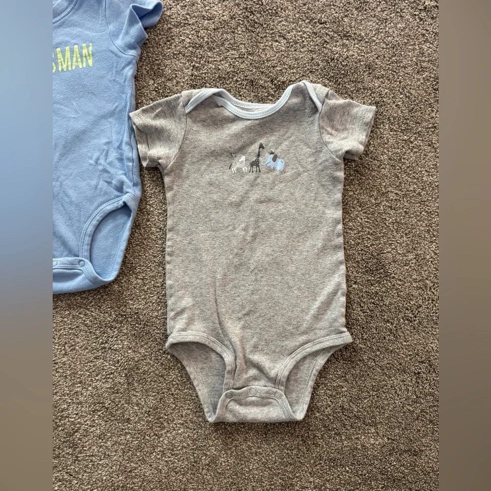 Set of 3 Carter’s Baby Boy onesies 18 months 18m Ladies Man Trucks Elephant